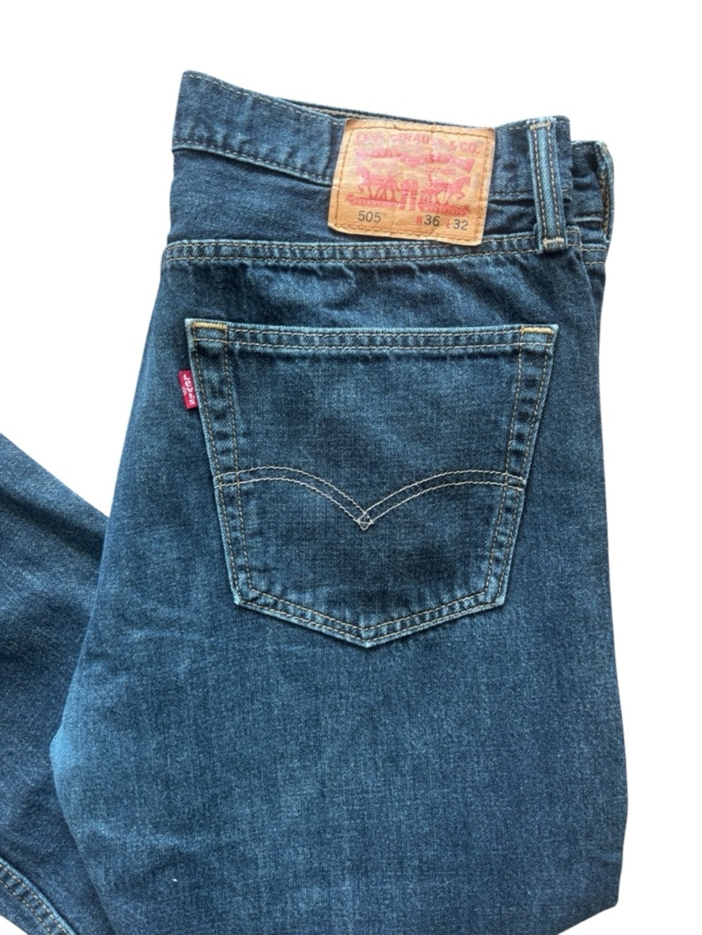 Levi’s 505 Regular Fit Jeans Men’s 36x32 Medium Wash Straight Leg Denim